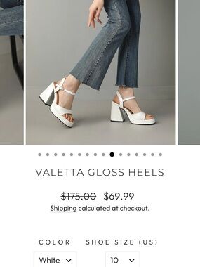 Chic White Gloss, Platform Heels
